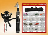 6.9ft Fishing Poles and Reels Combo, 1 Pack Telescopic Fishing Rod and Reel Kits with Lures and V1107-133-00539