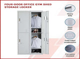 Four-Door Office Gym Shed Storage Locker V63-834591