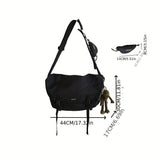 Black Gray Cross Body Bag Travel Bag Trendy Bag Hanging Accessory Durable Bag Spacious Bag V1347-127-GRA-70385