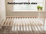 Artiss Bed Frame Queen Size Metal Bed Frame GROA MBED-C-GROA-Q-WH-AB