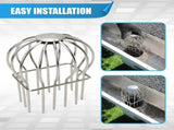 2 Pack Square Gutter Downspout Guard, 304 Stainless Steel Leaf Debris Strainer for 2 x 3 Inch V1189-LC-LY-00147