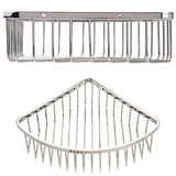 Stainless Steel Bathroom Shower Corner Basket Storage Shelf Wall Mounted Holder Organizer V1294-YM0901-JY05673