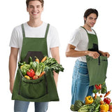 2Pack Gardening Apron, Garden Apron with Quick Release Pockets,Water Resistant Oxford with V1107-119-33140-RED-2PACK