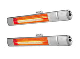 Devanti 2PCS Electric Strip Heater Radiant Infrared Heaters Remote Control 2000W RHP-TWR-2000-AL-2X