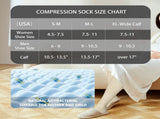Cotton Compression Socks for Women&Men 20-30mmHg Knee High Cute Support Sock for Nurses Pregnancy V1258-DP02-F-498