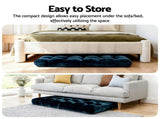 Artiss Floor Lounge Sofa Bed Flannel Fabric Navy FLOOR-SBL-M193-S-NA