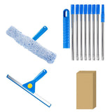 3.1m Extendable Window Squeegee Cleaner Kit with Long Handle for Glass Shower Car and RV V1263-JX-8047