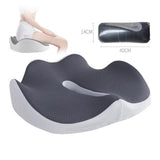 Seat Cushion for Office Chair Orthopedic Memory Foam Coccyx Support Pad Sciatica Pain Relief V1107-108-12163-GRY-1PACK