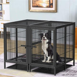52 XXXL Heavy Duty Dog Cage Large Breed Kennel on Wheels V178-66729