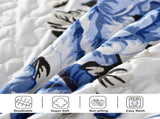 Rich white blue Elegant 3 Pc Bedspread & Pillow Cover Set V745-AC090445Q13U