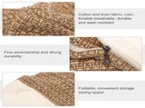Creative Pouf Cushion Cover Khaki Cotton Linen for Indoor Use V1369-AZ3-W-16494
