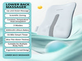 Wireless Multi-Zone Back and Lumbar Massager with Ergonomic Curved Design for Home Office Travel and V1341-ZY-SJNSXGGM-CREAMWHITE