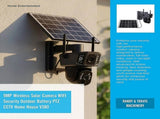 9MP Wireless Solar Camera WIFI Security Outdoor Battery PTZ CCTV Home House V380 V63-952461