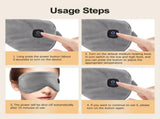 Wireless Smart Heated Eye Mask with 3-Temperature Control, Ergonomic Design Eye Relief, Ideal V1341-ZY-H72GHS4G-BLACK