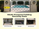 Single Folding Security Gate, Lockable Scissor Gate with 360 degree Swivel Casters, Outdoor V952-GZDZDAQM63398ECAH001V0