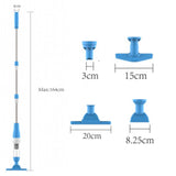 Blue and White Cordless Underwater Pool Vacuum with 3 Cleaning Heads & 164cm Extended Reach V888-ELOSUNG45789