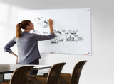 Magnetic Glass Whiteboard, Dry Erase Board 48"x32", Wall-Mounted Large White Glassboard Frameless, V952-CXGCBLBGHBL4O9WH5V0