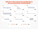 4-Step Grey Robust Pool Ladder of 2 Handrails for 1219.2-1371.6 mm Pools V952-DXYCTLTSFSSLS1J0IV0