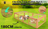 Paw Mate Chicken Coop Rabbit Hutch Extension Run 180 x 90 x 48cm Runey V274-PET-RR4R