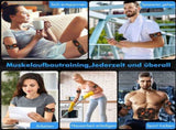 Black and Blue Ultimate EMS Muscle Stimulator Kit - USB Rechargeable Abdominal & Full Body Toner for V888-ELOSUNG36063