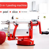 Red 3-in-1 Apple Peeler Slicer and Corer - Manual Hand Crank Fruit Peeling Machine with Strong V888-ELOSUNG56350