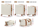 Wanderlite 5pcs Luggage Suitcase Set Trolley Travel TSA Lightweight Hard Case LUG-ABS-DB-5SET-WHBR