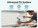 Artiss 3D Peel and Stick Wall Tiles Self Adhesive Subway Backsplash 10 Sheets, White PST-200-WH