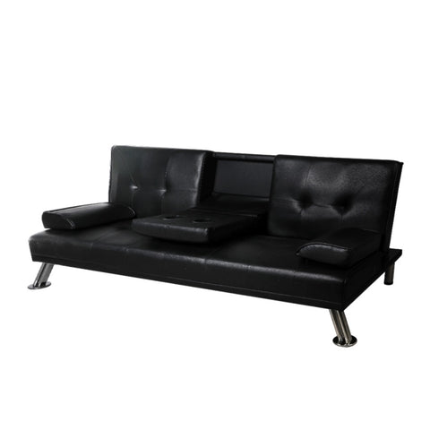 Levede Sofa Bed Adjustable Recliner Black DH1027-BK