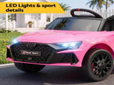 Ride On Car Licensed Audi RS3 Car for Kids 12V Remote Control Pink RCAR-LS-AURS3-PK