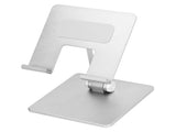 Adjustable Phone Stand Aluminum Alloy Reusable Tablet Holders Rack for Office Home BedroomSilver V1294-YM0714-3113210243412