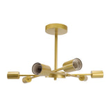 Retro Industrial 6 Light Semi Flush Mount Ceiling Light Fixture Modern Sputnik Chandelier for Art V1294-YM0521-3119220189311