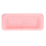 Strainer Basket Telescopic Design Anti Slip Rust Resistant Drain Colander Kitchen AccessoryPink V1294-YM0523-3118220009311