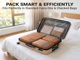 6-Piece Expandable Space-Saving Packing Cubes, Compression Travel Organizer Set with Shoe Laundry V1366-AZ2-W-15283