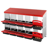 VEVOR 10-Compartment Chicken Nest Box Mental Box with Inclined Nesting Boxes V952-JSCDX3045INCT4Y3WV0