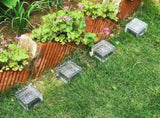 Solar Glass Brick Light -Crystal Brick Stone Lamp Garden Courtyard Pathway Patiol, Decorative V1192-AZ-W-15882