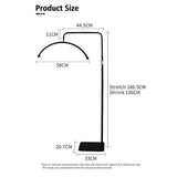 Half Moon Floor Fill Lamp for Salon Tattoo Eyelash Makeup Beauty LED Lash Light Black V201-BTHDM6XBL8AU