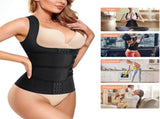 Women's Waist Trainer Vest Corset Belt with -Layer Compression, Steel Bones, U-Shape Design for V1259-DP01-A-3770