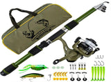 Outdoor lure fishing rod long throw fishing gear set V1363-OS-19-GREEN