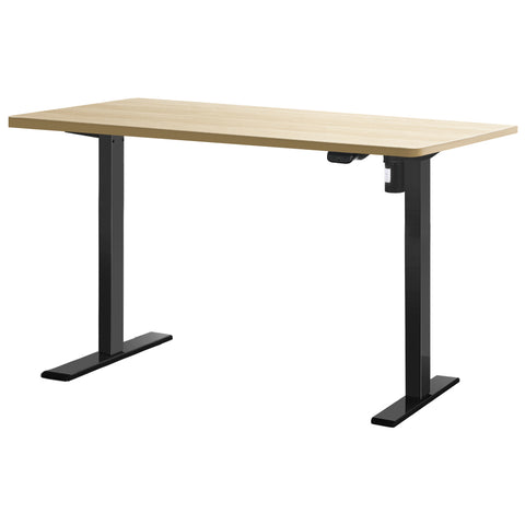 Artiss Standing Desk Motorised White Oak 140CM HASD-114G-BKDF-NTDB-140