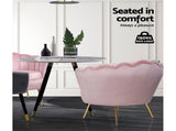 Artiss Armchair Velvet Pink Callista UPHO-5002-VEL-PK