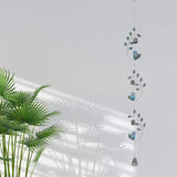 Hanging Bell w Leaves Birds 14cm V637-74157BEL