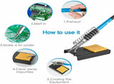 60W Soldering Iron Kit Welding Solder Station Wire Desoldering Pump Multimeter V201-BCZ0060008AU