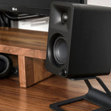 Kanto OBI3 Turntable - Matte Green with Kanto ORA 100W Powered Speakers - Black Bundle V398-KO-OBI3VMN-B