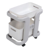 Rolling Utility Cart Multipurpose Large Capacity Drawer Design 2 Tier Mobile Utility Cart for V1294-YM0901-3117240113411