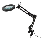 10X Magnifying Lamp with Clamp Black Adjustable Swivel Arm 3 Colors Mode USB 5V Stepless Dimming V1294-YM0901-3119230113211