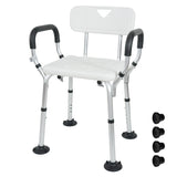 Shower Seat Bath Chair Adjustable Height Non-Slip Shower Bathtub Seat with Padded Arms Removable V985-BATHSEAT