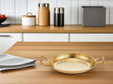 Stainless Steel Cooking Pan with Smooth Handles, Golden Paella Pan for Household Use, and Easy to V1366-AZ2-W-12105