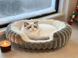 Pet owners are searching Winter thick rabbit fur pet bed, ultimate cold-proof warmth solution V1232-MW001