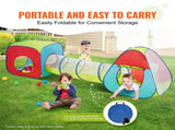 3 in 1 Kids Play Tent with Tunnel for Boys, Girls, Babies and Toddlers, Indoor/Outdoor Pop Up V952-PPSDZPX3DCS087RJTV0