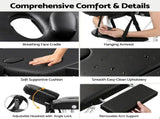 Zenses Massage Table 70cm Portable 2 Fold Aluminium Beauty Bed Black MT-ALUM-2FOLD-BK-70